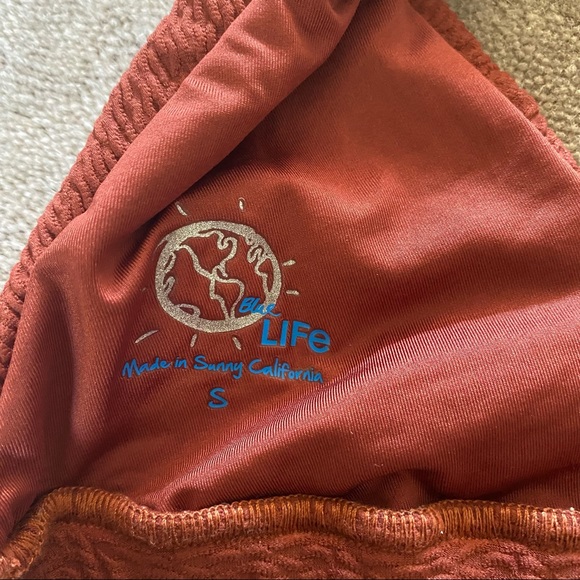 Blue Life Rust Roped Up Bikini Top in Textured Clay - Picture 6 of 6